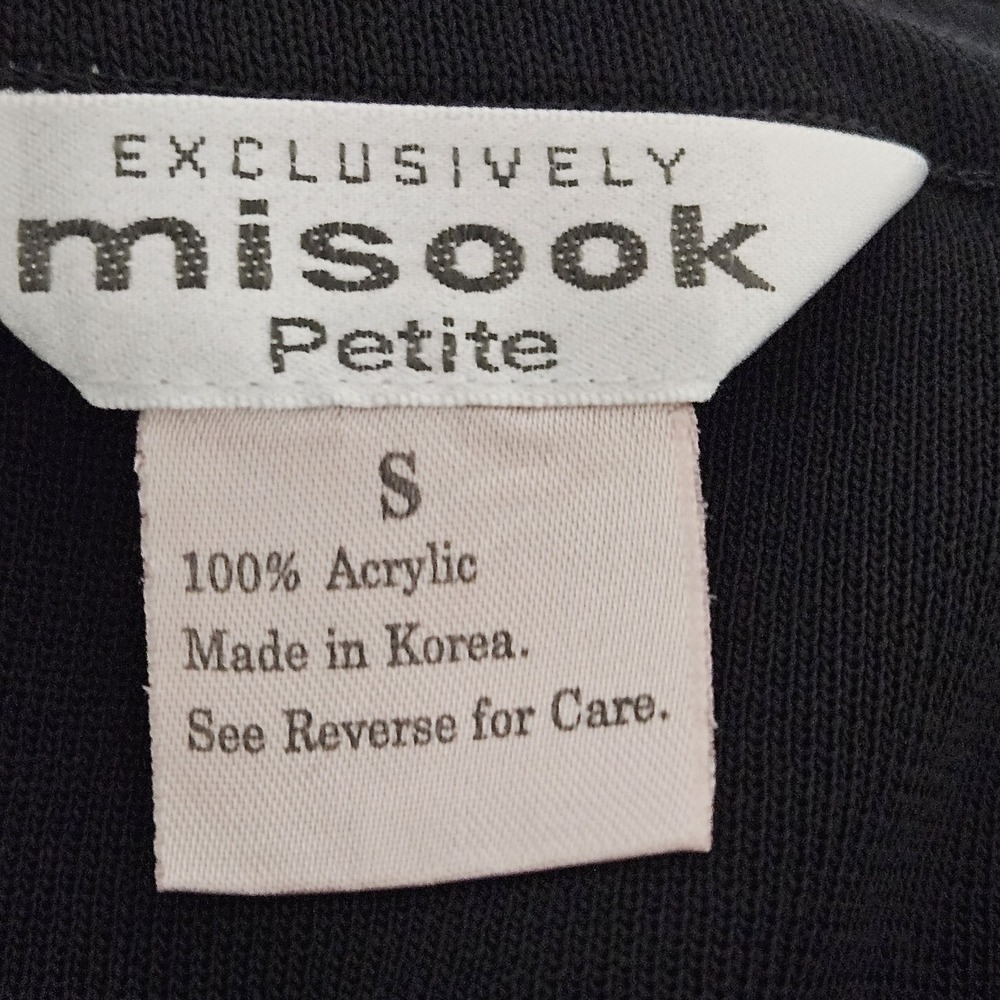 Exclusively Misook Maxi Skirt Sz S PETITE Pull On Acrylic Knit Side Slit Career - Picture 3 of 8